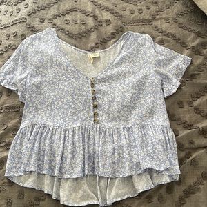 Sky and Sparrow floral blouse